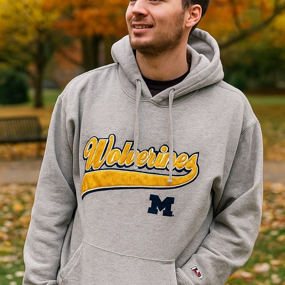 Pro Player P2 Large Men’s University of Michigan Wolverines Pullover Hoodie - Picture 1 of 10